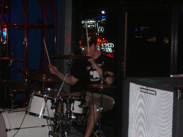 I actually got two decent shots of Chris on the drums, which is a shock to me because drummers are hard to get pictures of.